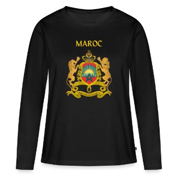 Königreich Marokko - Frauen Premium Bio Langarmshirt - Schwarz - Vorne - Julia (174cm)