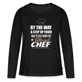 Le chef tatoué est le plus attrayant - T-shirt manches longues Premium bio Femme - noir - Devant - Julia (174cm)