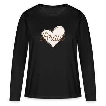 Braut 2023 - Future Bride be - Boutique Premium JGA - T-shirt manches longues Premium bio Femme - noir - Devant - Julia (174cm)