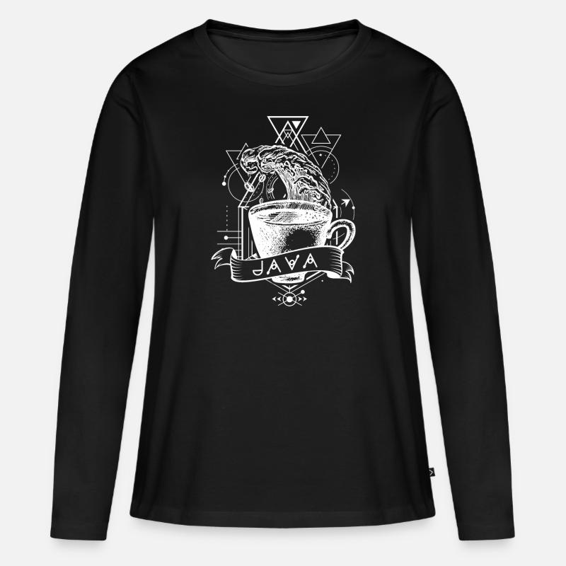 Java Programmiersprache - Frauen Premium Bio Langarmshirt - Schwarz