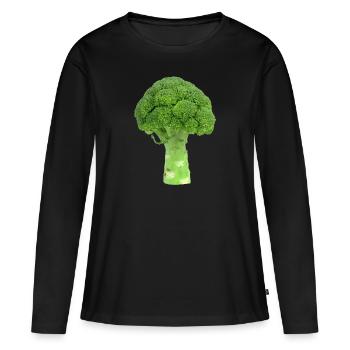 Brocoli. brocoli - T-shirt manches longues Premium bio Femme - noir - Devant - Julia (174cm)