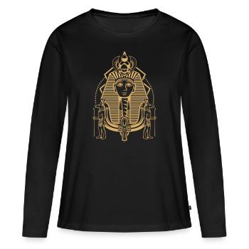 Égypte - T-shirt manches longues Premium bio Femme - noir - Devant - Julia (174cm)