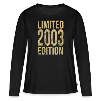 18. Geburtstag Limited Edition 2003 Geburtsjahr - Frauen Premium Bio Langarmshirt - Schwarz - Vorne - Julia (174cm)