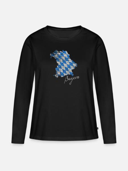 Bayern - Frauen Premium Bio Langarmshirt - Schwarz