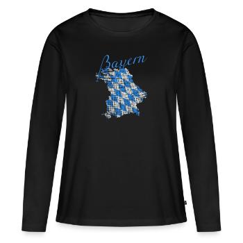 Bayern Bavaria Oberbayern Geschenk - Frauen Premium Bio Langarmshirt - Schwarz - Vorne - Julia (174cm)