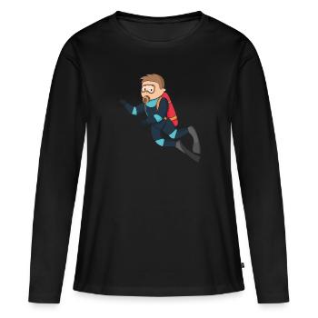 Diver - Women's Premium Organic Long Sleeve Shirt - black - Front - Julia (174cm)
