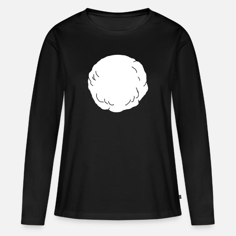 Perfekter Schneeball - Frauen Premium Bio Langarmshirt - Schwarz