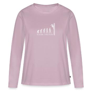 Rigging Evolution Traverse - Frauen Premium Bio Langarmshirt - Altrosa - Vorne - Julia (174cm)