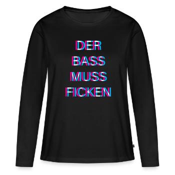 Hardtekk Tekk - Frauen Premium Bio Langarmshirt - Schwarz - Vorne - Julia (174cm)