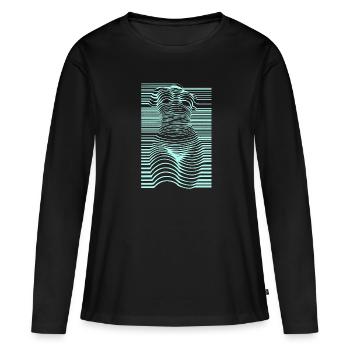 Mannequin Körper einer Frau - Frauen Premium Bio Langarmshirt - Schwarz - Vorne - Julia (174cm)