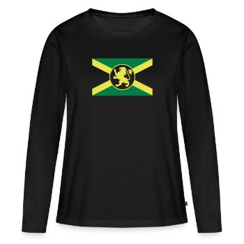 JAMAICA LION, LION - T-shirt manches longues Premium bio Femme - noir - Devant - Julia (174cm)