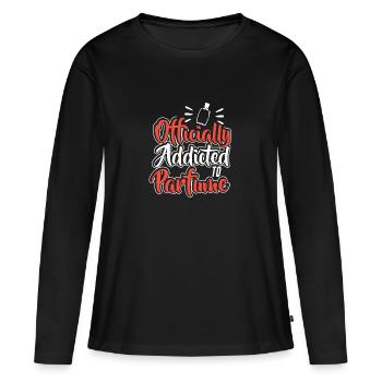 Parfüm Fragrance Perfüm Perfume Parfum Duft - T-shirt manches longues Premium bio Femme - noir - Devant - Julia (174cm)