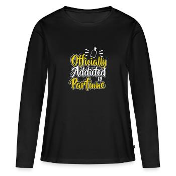 Parfüm Fragrance Perfüm Perfume Parfum Duft - T-shirt manches longues Premium bio Femme - noir - Devant - Julia (174cm)