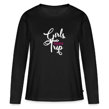 Girls Trip 2024 Girls' Tour Girls' Trip Girls' Trip - T-shirt manches longues Premium bio Femme - noir - Devant - Julia (174cm)