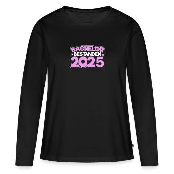 Baccalauréat 2025 Graduation Graduation - T-shirt manches longues Premium bio Femme - noir - Devant - Julia (174cm)