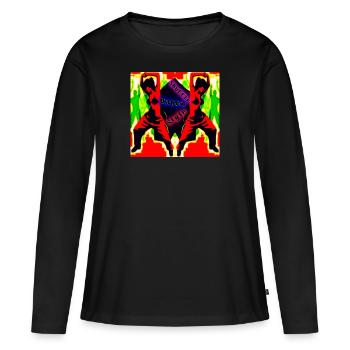 shuffle dance rave girl - T-shirt manches longues Premium bio Femme - noir - Devant - Julia (174cm)