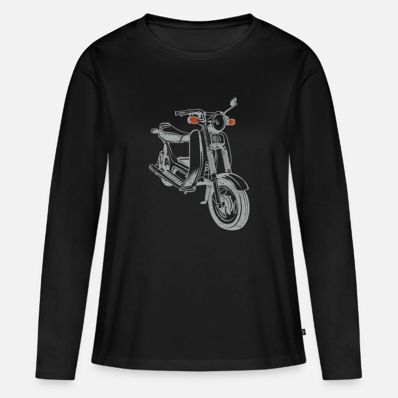 Simson SR50 SR80 - Frauen Premium Bio Langarmshirt - Schwarz