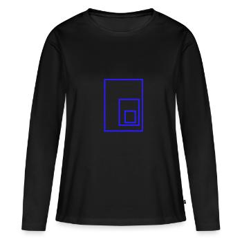 rectangles - Women's Premium Organic Long Sleeve Shirt - black - Front - Julia (174cm)