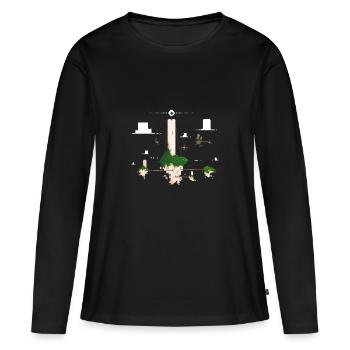 ile flotante - T-shirt manches longues Premium bio Femme - noir - Devant - Julia (174cm)