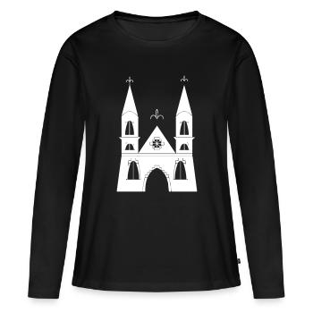 Château du château - T-shirt manches longues Premium bio Femme - noir - Devant - Julia (174cm)