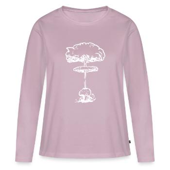 Nuklearer Pollenpilz (weiß) - Frauen Premium Bio Langarmshirt - Altrosa - Vorne - Julia (174cm)
