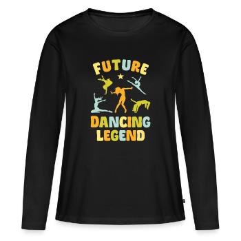 Future Dancing Legend - T-shirt manches longues Premium bio Femme - noir - Devant - Julia (174cm)