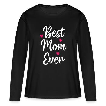 Beste Mutter aller Zeiten - Frauen Premium Bio Langarmshirt - Schwarz - Vorne - Julia (174cm)