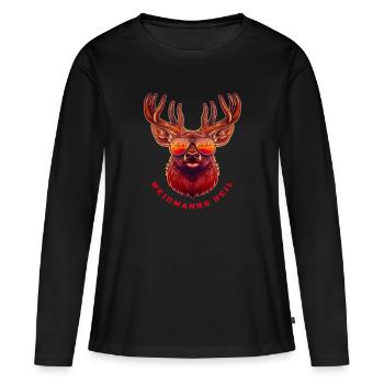 Chasse au trophée de chasse Deer Head Weidmann’s Salvation - T-shirt manches longues Premium bio Femme - noir - Devant - Julia (174cm)