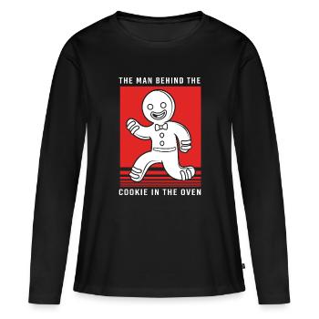 Futurs papas, futurs pères - T-shirt manches longues Premium bio Femme - noir - Devant - Julia (174cm)