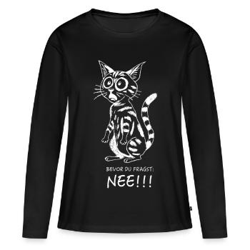 Bevor Du fragst... - Frauen Premium Bio Langarmshirt - Schwarz - Vorne - Julia (174cm)