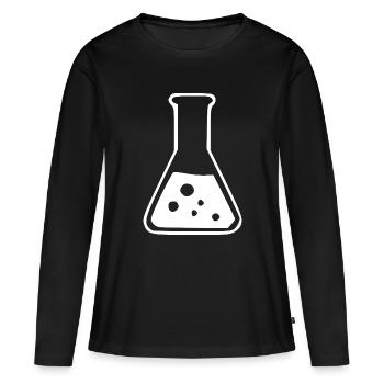 Reagenzglas Chemie Chemiker Geschenk - Frauen Premium Bio Langarmshirt - Schwarz - Vorne - Julia (174cm)
