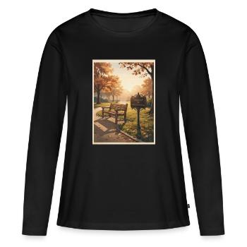 Reserved_for_Daydreaming - Frauen Premium Bio Langarmshirt - Schwarz - Vorne - Julia (174cm)