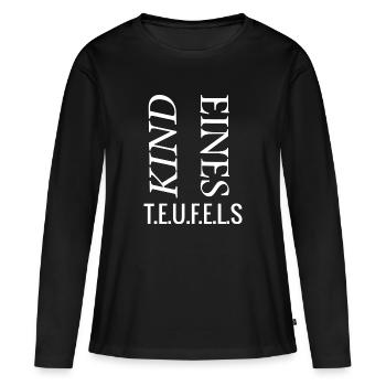 Enfant d’un démon - T-shirt manches longues Premium bio Femme - noir - Devant - Julia (174cm)