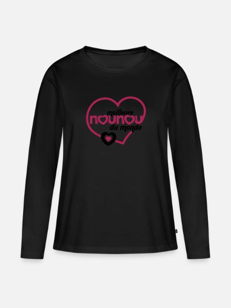 Meilleure Nounou du monde - T-shirt manches longues Premium bio Femme - 