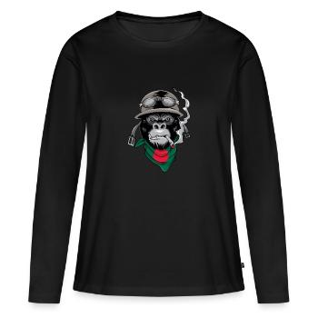 bangladesh - Women's Premium Organic Long Sleeve Shirt - black - Front - Julia (174cm)