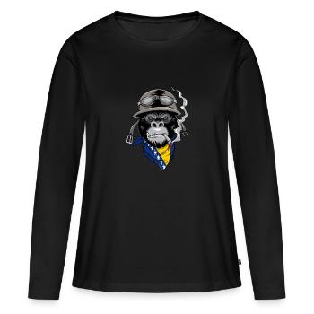 Bosnia Herzegovina - Women's Premium Organic Long Sleeve Shirt - black - Front - Julia (174cm)