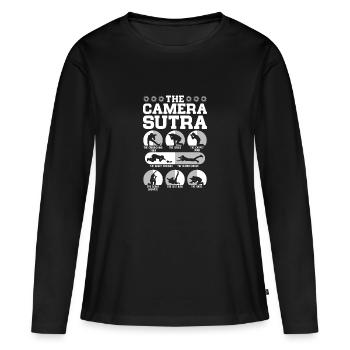 Caméraman Photographe Compétences en matière de - T-shirt manches longues Premium bio Femme - noir - Devant - Julia (174cm)