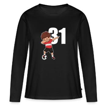 Awesome Soccer Player Number 31 Soccer Athlete - Women's Premium Organic Long Sleeve Shirt - black - Front - Julia (174cm)