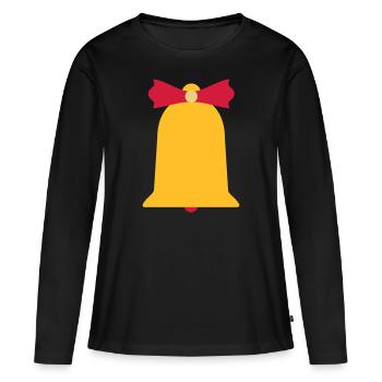 Cloche Cloche De Noël - T-shirt manches longues Premium bio Femme - noir - Devant - Julia (174cm)