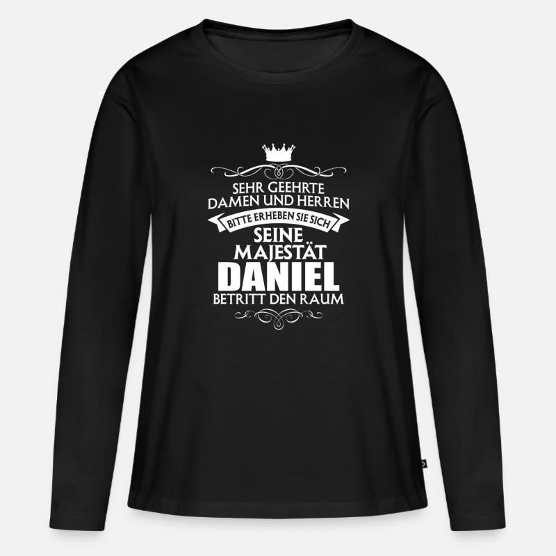 DANIEL - Majestät - Frauen Premium Bio Langarmshirt - Schwarz