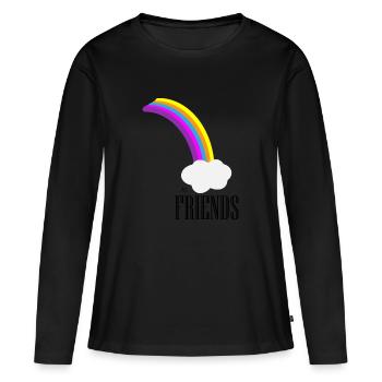 best friends - Women's Premium Organic Long Sleeve Shirt - black - Front - Julia (174cm)
