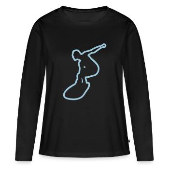 Surfer Surfer - Frauen Premium Bio Langarmshirt - Schwarz - Vorne - Julia (174cm)
