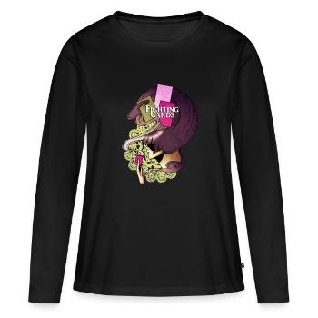 Fighting cards - Invocateur - T-shirt manches longues Premium bio Femme - noir - Devant - Julia (174cm)