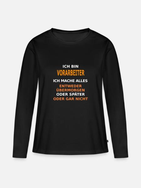 vorarbeiter - Frauen Premium Bio Langarmshirt - Schwarz
