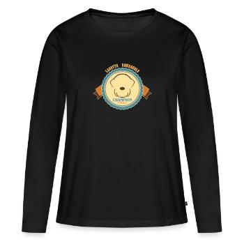 Armoiries3 3 - T-shirt manches longues Premium bio Femme - noir - Devant - Julia (174cm)