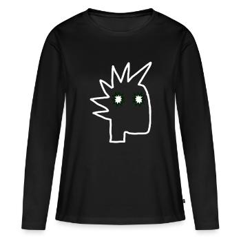 Punk Rock Pogo Anarchie Punks Punk Rocker Punk - T-shirt manches longues Premium bio Femme - noir - Devant - Julia (174cm)