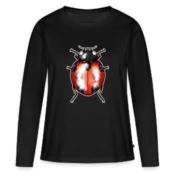 Ladybird - Women's Premium Organic Long Sleeve Shirt - black - Front - Julia (174cm)