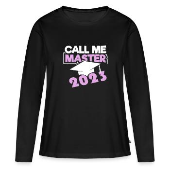 Master 2023 Graduation Graduation Uni - Women's Premium Organic Long Sleeve Shirt - black - Front - Julia (174cm)