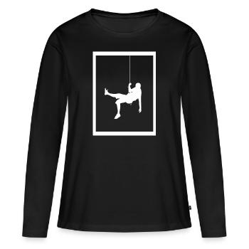 escalade - T-shirt manches longues Premium bio Femme - noir - Devant - Julia (174cm)