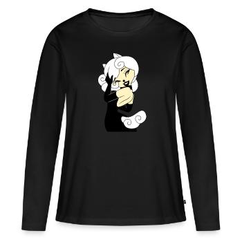 TShirt Fille Parfait Chevaux Blonde Robe Noir 2022 - T-shirt manches longues Premium bio Femme - noir - Devant - Julia (174cm)